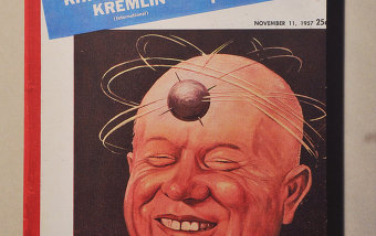 Обложка журнала «Ньюсуик» от 11 ноября 1957 года была посвящена советскому прорыву в космос