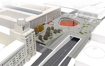 Альтернативный проект реконструкции Триумфальной площади, разработанный бюро Megabudka. 
