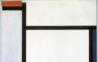 Композиция с красным, синим, черным, желтым и серым. 1921.